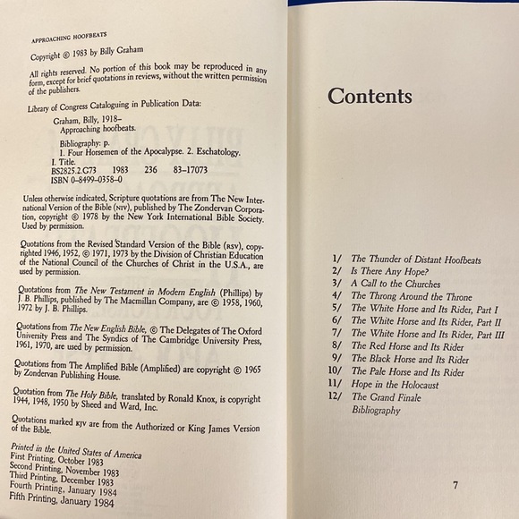 Approaching Hoofbeats: The Four Horsemen of the Apocalypse by Billy Graham - Picture 3 of 11